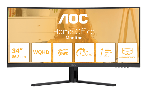 AOC CU34B3E 34" LED VA Wide Quad HD HDMI