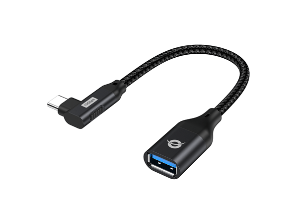 ADAPTADOR USB-C CONCEPTRONIC ABBY19B A 1xUSB-A 3.2 10 Gbps HEMBRA OTG ANGULO DE 90º