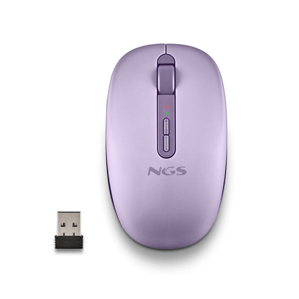 MOUSE NGS WIRELESS FOG DUAL PURPLE BLUETOOTH 5.2 2.4GHZ MULTIDISPOSITIVO 1600DPI SILENCIOSO MORADO