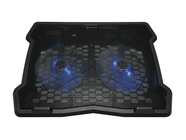 BASE REFRIGERACION PARA PORTATILES CONCEPTRONIC 2 VENTILADORES 125MM HASTA 15,6"