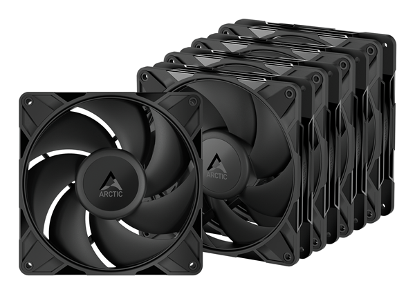 VENTILADOR 14CM ARCTIC P14 PRO PST NEGRO PACK 5 VENTILADORES