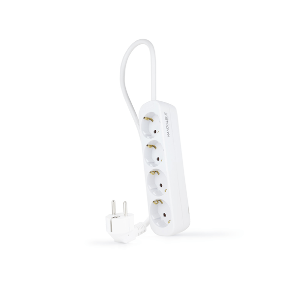 Nanocable Regleta de Enchufes 4 Tomas 1.4 m Blanco
