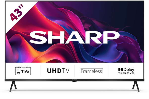 TELEVISOR SHARP 43"43GK4245E TIVO TV, 4K ULTRA HD, SMART TV, ACTIVE MOTION 400, NEGRO