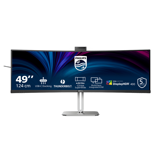 PHILIPS 49" LCD VA Dual QHD HDMI Altavoces