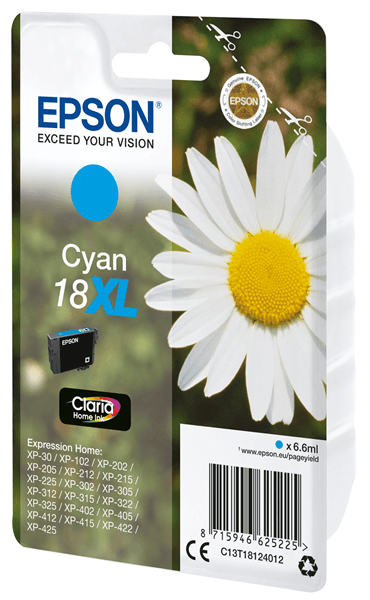 CARTUCHO EPSON CYAN XL XP-102/205/305/405 C13T18124012