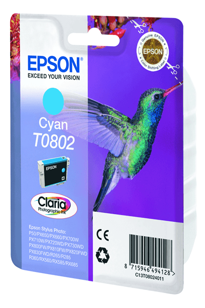 CARTUCHO EPSON CIAN T0802 C13T08024011