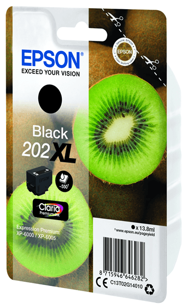 SINGLEPACK BLACK 202XL KIWI CLARA PREMIUM I NK