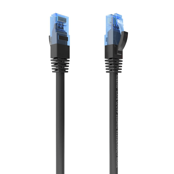 Aisens - Cable De Red Rj45 Cat.6 Utp Awg26 Cca, Negro, 20M
