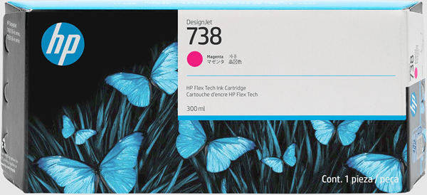 Tinta magenta hp 738