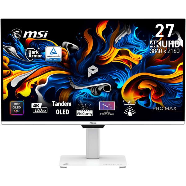 MONITOR MSI Pro MAX 271UPXW12G Pro 26.5″ OLED 3840 x 2160 HDMI Altavoces