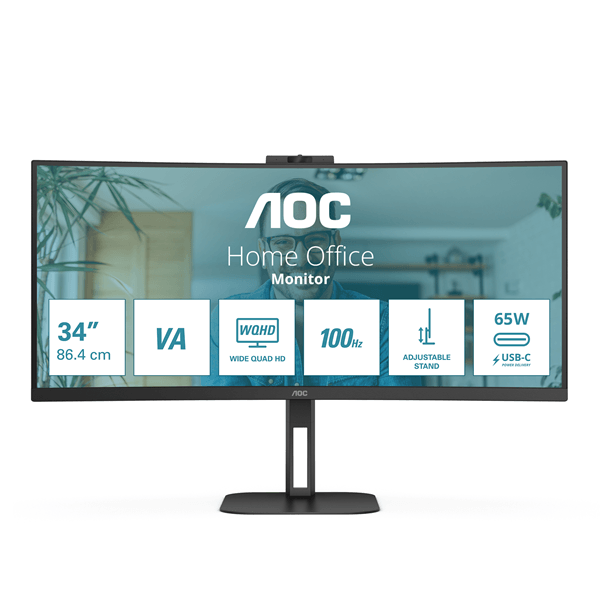 AOC CU34V5CW 34" LED VA Wide Quad HD HDMI Altavoces
