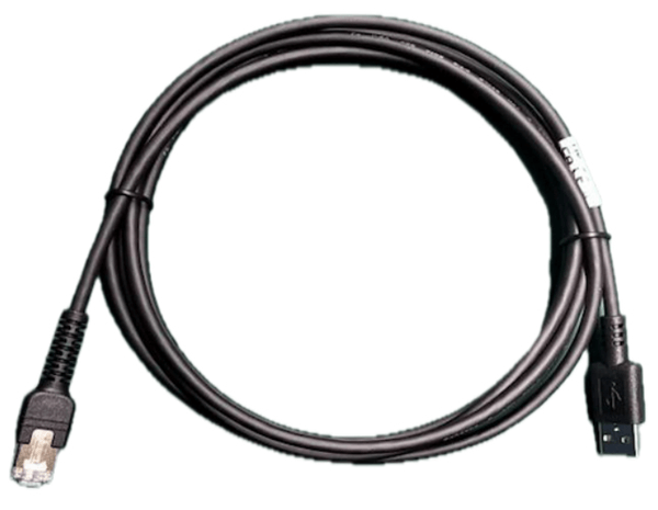 Cable - Shielded USB: Series A 7ft. (2.1m) Straight Black
