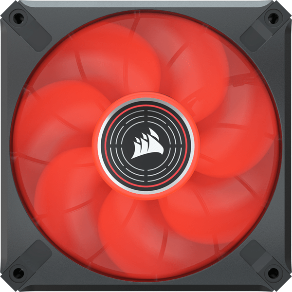 ventilador caja corsair ml120 led elite 120mm magnetic leviaton red led single pack co-9050120-ww