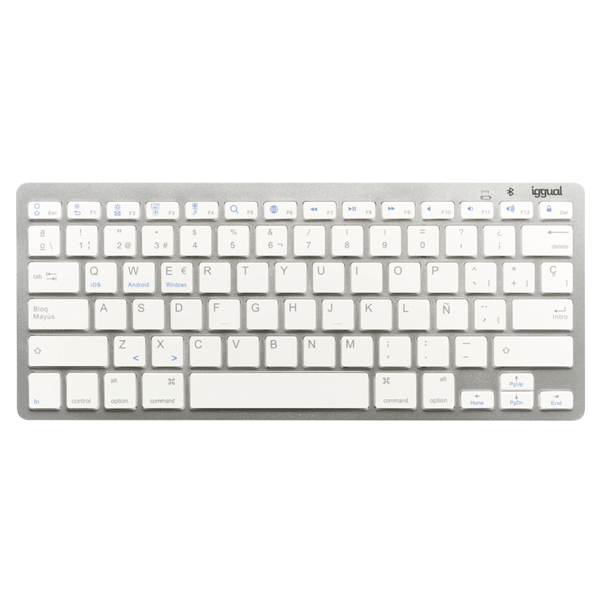 iggual Teclado Bluetooth Slim TKL-BT plata