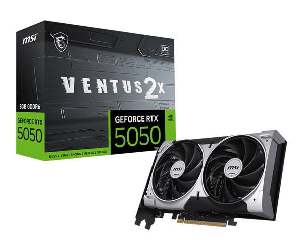 Tarjeta Gráfica MSIGeForce RTX 5050 GDDR6 8GB Silver