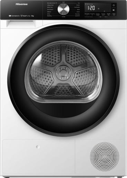 SECADORA CON BOMBA DE CALOR HISENSE DH3S802BW2 8 KG C BLANCO
