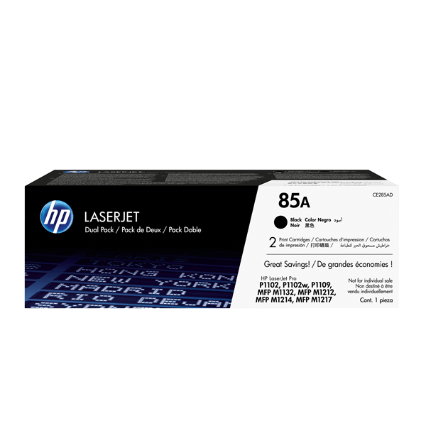 PACK 2 TONERS HP NEGRO 85A CE285AD