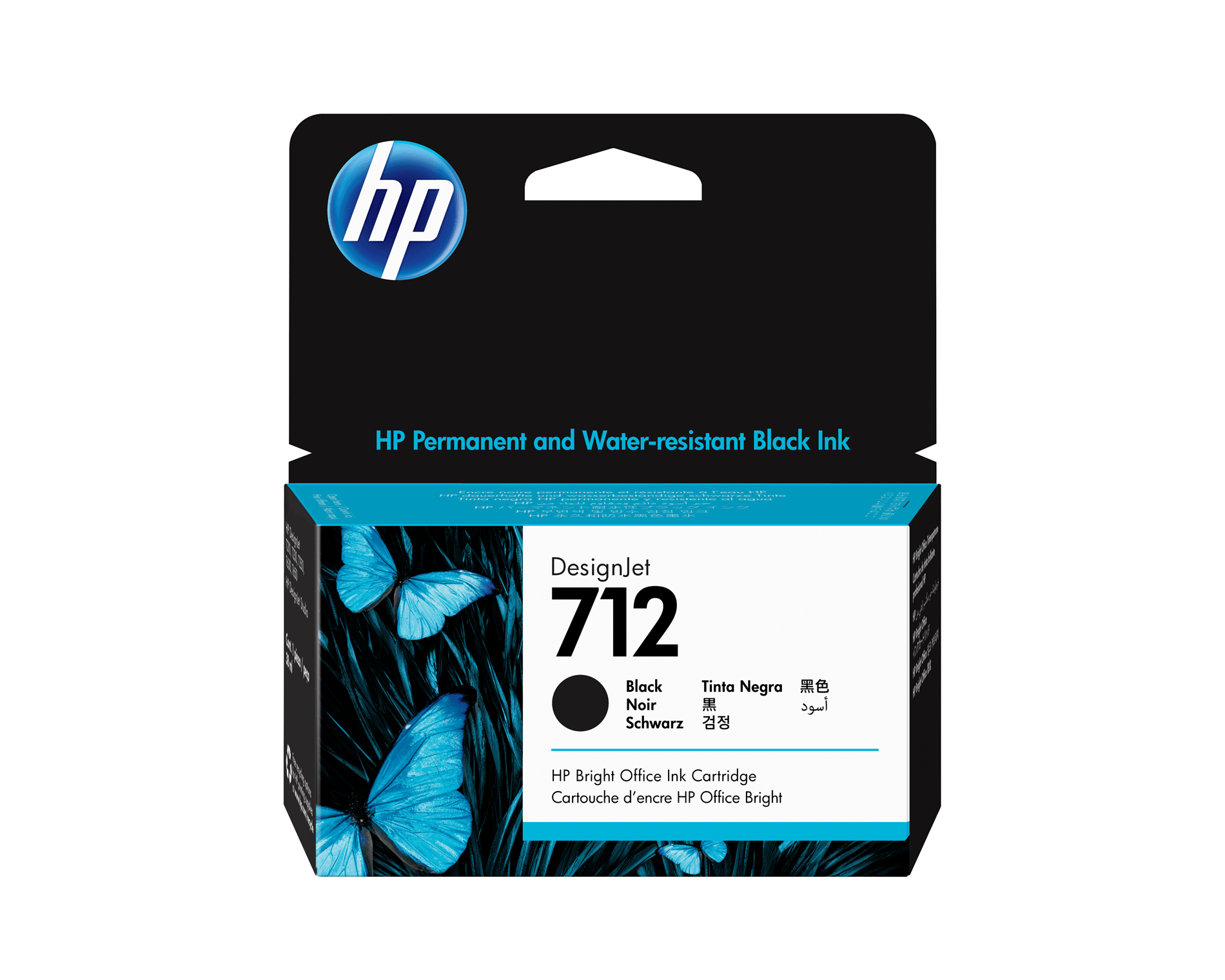 Cartucho de tinta original HP DesignJet 712 de 38 ml Negro