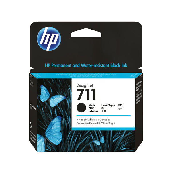 HP 711 (CZ133A) cartucho de tinta negro XL (original)