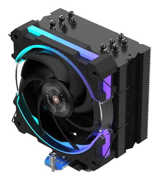 Coolbox Gaming Disipador CPU 6 Heatpipes 240W ARGB