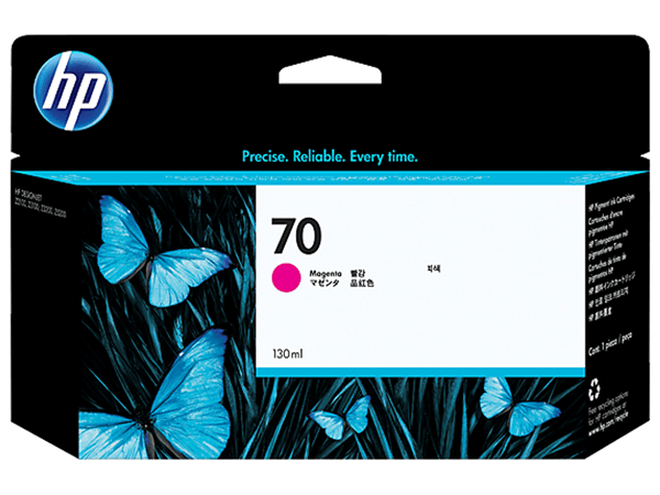 HP No 70 Ink Cart/130 ml Magenta w/viver