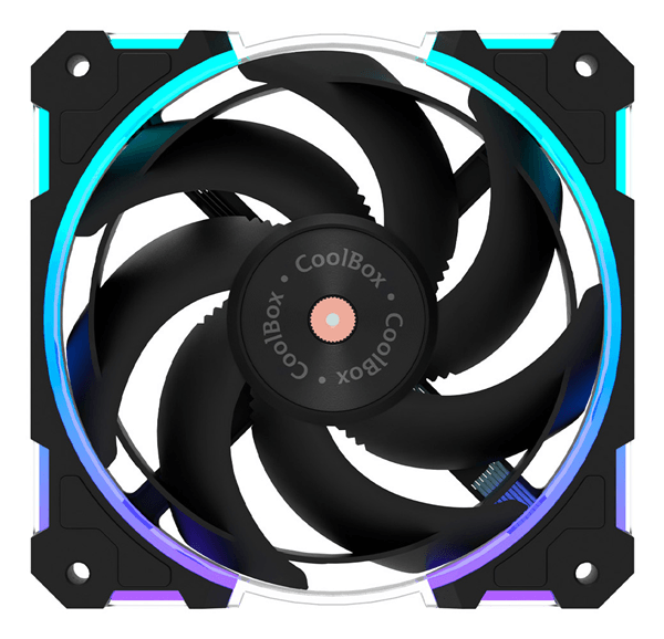 Coolbox Gaming Ventilador X12 PWM Aux 12Cm ARGB
