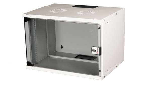 ARMARIO MURAL 19" EQUIP ECO MOUNT 7U EWM-07-5440-G 540x400x330 COLOR GRIS PUERTA CRISTAL TEMPLADO