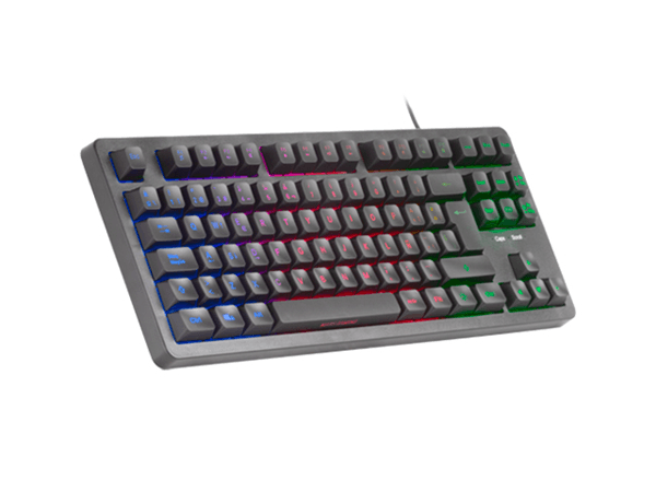 TECLADO H-MECH GAMING MARS GAMING MK023 FRANCES COLOR NEGRO TAMA??O COMPACTO TKL ILUMINACION RGB