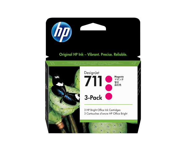 TINTA HP 711 MAGENTA PACK 3