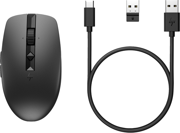Ratón inalámbrico recargable HP 710 Negro