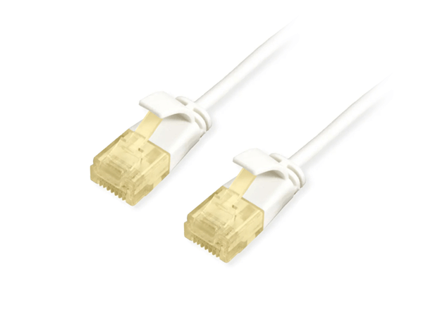 LATIGUILLO U/UTP CATEGORIA 6A SLIM LIMBRE HALOGENOS LSOH 1M COLOR BLANCO EQUIP 626003