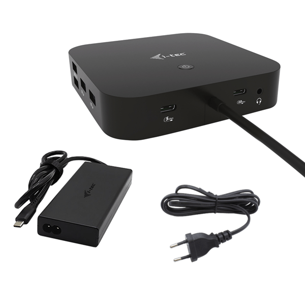 I-TEC USB-C HDMI DP DOCK PD100W 2X LCD DOCK + CHARGER-C11 2W