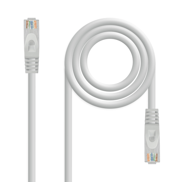 NANOCABLE Cable Red Latiguillo RJ45 LSZH CAT.6A UTP AWG24, Gris, 30 cm, 0,3 m, Cat6a, U/UTP (UTP), RJ-45, RJ-45, Gris