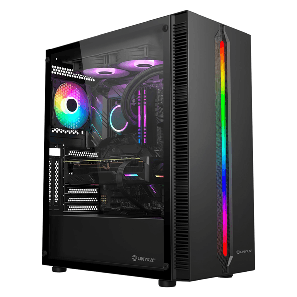 Caja UNYKA Caja ATX Armor Lumina Black RGB Negro