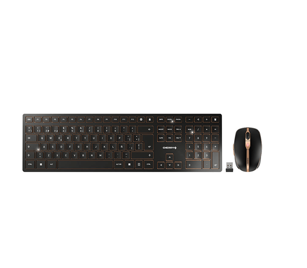CHERRY Teclado+ratón combo Bluetooth-Inalámbrico