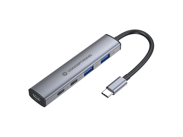 HUB USB 3,2 CONCEPTRONIC HUBBIES22G 4 PUERTOS 2xUSB-C 2x USB-A USB-C PD 100W