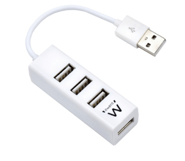 EWENT EW1122 MINI-HUB USB 4 PUERTOS BLANCO