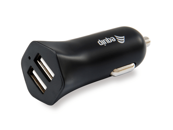CARGADOR EQUIP LIFE 5V 2xUSB PARA COCHE 12/24V 12W