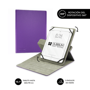 FUNDA DE ROTACION 360º 10,1´´ SUBBLIM PURPLE