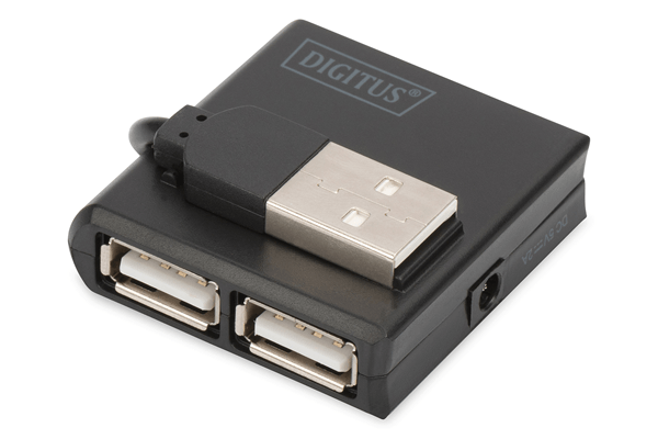 USB 2.0 HIGH-SPEED HUB 4-PORT 4X USB A/F 1X USB B MINI/M INCL. USB CABLE