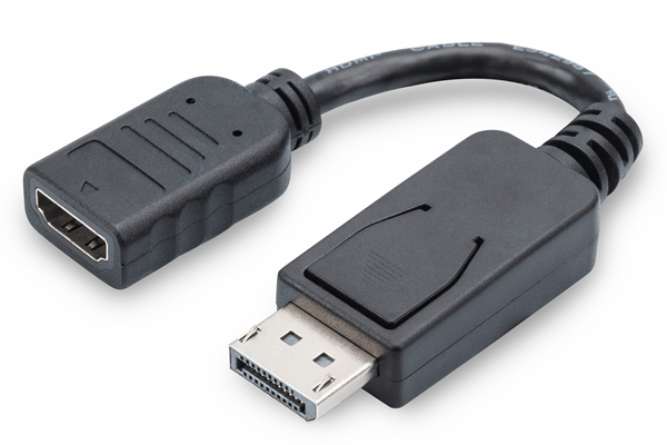 Cable adaptador DisplayPort DP - HDMI tipo A M/H 0 15 m con bloqueo compatible con DP 1.1a CE sw