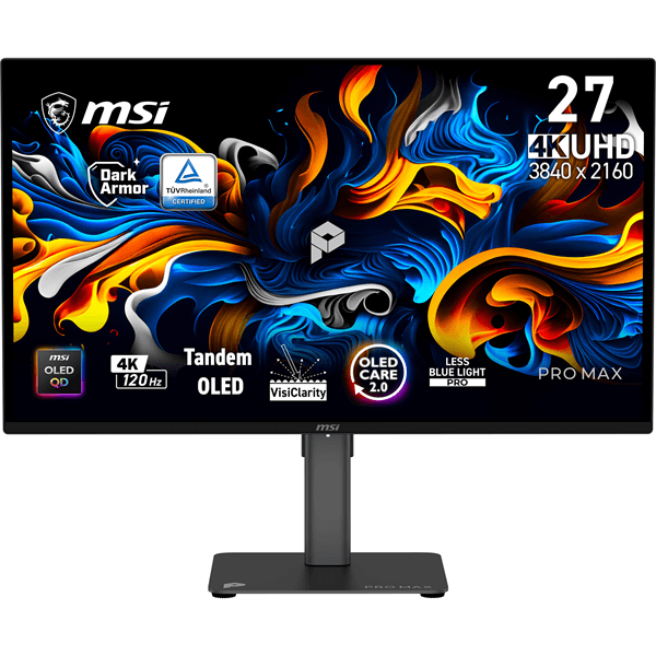MONITOR MSI Pro MAX 271UPX12G Pro 26.5" OLED 3840 x 2160 HDMI Altavoces