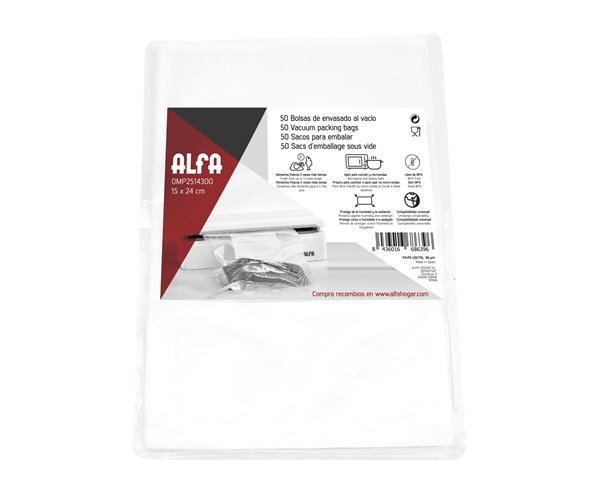 BOLSAS ALFA 0MP2514300 15X24CM 50UNDS