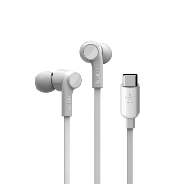 AURICULAR USB-C BELKIN G3H0002BTWHT CON CONECTOR USB-C MICROFONO INTEGRADO COLOR BLANCO