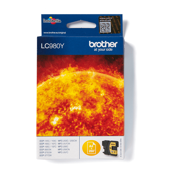 CARTUCHO BROTHER AMARILLO LC980Y