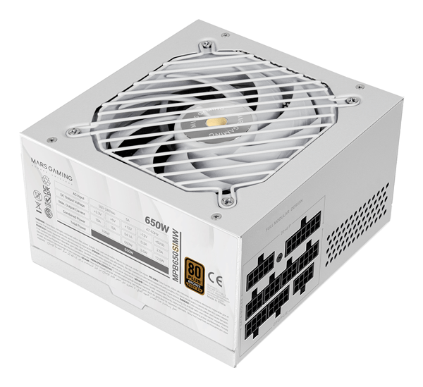 Fuente Alimentación 650W MARS GAMING MPB650SIMW 80 PLUS Bronze Fully-Modular Blanco