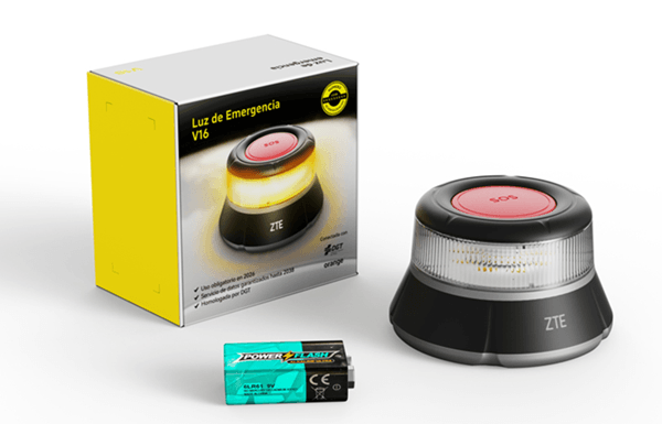 LUZ DE EMERGENCIA ZTE E1 BALIZA V16 GEOLOCALIZADA DGT