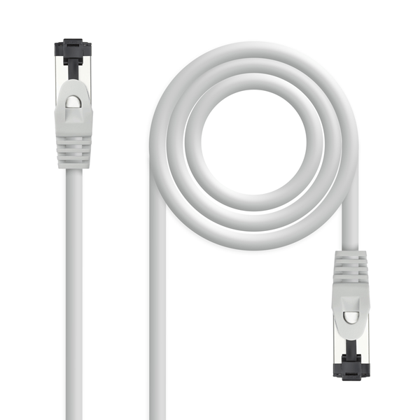Nanocable Cable de Red Latiguillo Cat.8.1 2GHz LSZH SSTP AWG26, Gris, 1.5 m