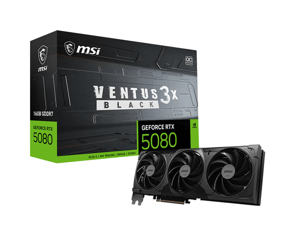Tarjeta Gráfica MSIGeForce RTX 5080 GDDR7 16GB Negro