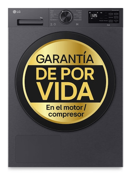 Secadora con bomba de calor lg rhx5009tbb 9 kg b grafito